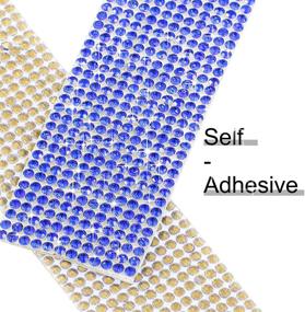 img 2 attached to Royal Blue Self-Adhesive Crystal Rhinestone Diamond Ribbons - 2 Rolls, 4.4 Yards - Perfect for DIY Arts, Crafts, Car & Phone Decoration - Features 2mm Rhinestones