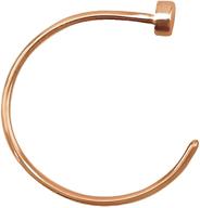 💫 stylish rose gold flat disc nose hoop: surgical steel ring for a modern look logo