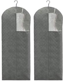 img 4 attached to 🎒 The Elixir Deco Pack of 2: Premium 60 Inch Full Length Zippered Bamboo Charcoal Bags for Closet Organization and Travel