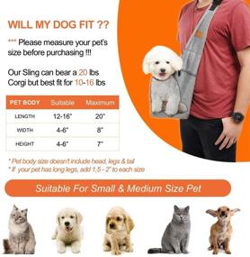 img 1 attached to SniffSnout Pet Sling - Small Dog Carrier for 🐶 Hands-Free Convenience, Safety Clip, Zipper Pocket - Sturdy, Washable & Comfortable