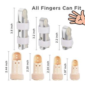 img 3 attached to 🖐️ Finger Splint Support Brace Kit (7PCS) - Sopito Finger Stabilizer for Broken Fingers, Arthritis, Knuckle Immobilization, and Straightening