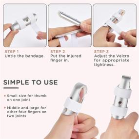 img 1 attached to 🖐️ Finger Splint Support Brace Kit (7PCS) - Sopito Finger Stabilizer for Broken Fingers, Arthritis, Knuckle Immobilization, and Straightening