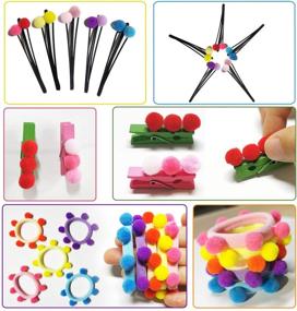 img 3 attached to Colorful Crafting Fun: 2000 PCS 10mm Assorted Pom Poms for DIY Kids Crafts & Christmas Decorations