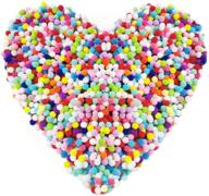 colorful crafting fun: 2000 pcs 10mm assorted pom poms for diy kids crafts & christmas decorations logo
