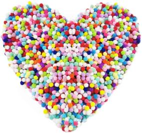 img 4 attached to Colorful Crafting Fun: 2000 PCS 10mm Assorted Pom Poms for DIY Kids Crafts & Christmas Decorations