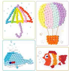 img 1 attached to Colorful Crafting Fun: 2000 PCS 10mm Assorted Pom Poms for DIY Kids Crafts & Christmas Decorations