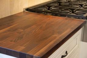 img 2 attached to 🌰 John Boos WALKCT-BL1225-V Blended Walnut Counter Top: Highest Quality with Varnique Finish, Ideal 1.5" Thickness, 12" x 25