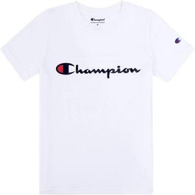 img 4 attached to 👕 Хлопковая мальчишеская одежда Champion Heritage с короткими рукавами: активная и стильная