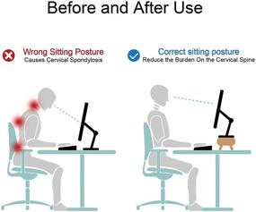 img 3 attached to 🖥️ Homerays Bamboo Monitor Stand Riser with Drawer: No Assembly Required, Elegant and Ergonomic Wood Monitor Stand