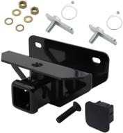 π towing combo: 2" receiver hitch & rear bumper trailer hitch receiver kit for dodge ram 1500 & 2500/3500 (2003-2018), tow combo with hitch cover included logo