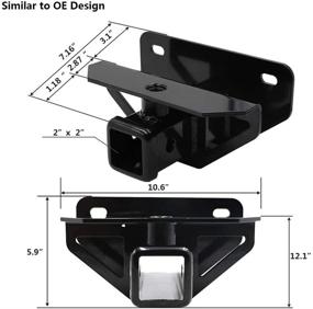 img 3 attached to 🚚 Towing Combo: 2" Receiver Hitch & Rear Bumper Trailer Hitch Receiver Kit for Dodge Ram 1500 & 2500/3500 (2003-2018), Tow Combo with Hitch Cover Included