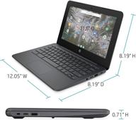 hp chromebook 11.6 inch intel celeron n3350 laptop: 4gb ram, 32gb emmc, wifi, bluetooth, webcam, chrome os logo