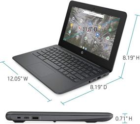 img 4 attached to HP Chromebook 11.6 Inch Intel Celeron N3350 Laptop: 4GB RAM, 32GB eMMC, WiFi, Bluetooth, Webcam, Chrome OS