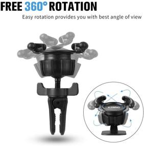 img 2 attached to 🚗 KSWNG Universal 2 Pack Car Mount: Air Vent & Dashboard Holder with 360° Rotation for Phone & GPS Navigation