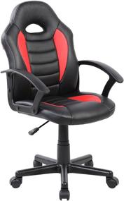 img 3 attached to 🔴 Superior Techi Mobili Kids Gaming and Student Racer Chair with Wheels in Vibrant Red