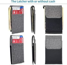 img 2 attached to 👝 The Latcher Minimalist Wallet & Card Case Companion: Sleek Synthetic Canvas Leather Wallet for Simplicity and Style