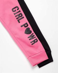 img 2 attached to 👖 2 Pack Real Love Girls' Sweatpants - Basic Active Fleece Joggers (Size: 7-16)