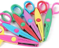 🎨 colorful 5-inch decorative paper edger scissor set - ideal for kids, teachers, crafts, scrapbooking, diy projects and kids crafts - includes 6 pieces logo