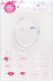 img 2 attached to 🎨 Versatile and Creative: American Crafts Mixed Media Acrylic Stamp Set DIY Face, 13 Piece for Unique Art Projects!