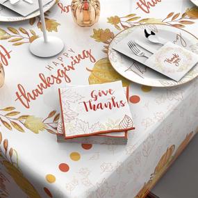 img 3 attached to 🍂 100PCS Thanksgiving Napkins - 13" X 13" Disposable Paper Napkins for Fall Party Supplies & Thanksgiving Dinner Decorations - Orange Paper Napkins with Hollow Out Design