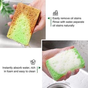 img 1 attached to 🧽 6-Pack of Non-Scratch Heavy-Duty Scrub Sponges for Dishes and Home Cleaning