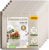 🧀 olicity grade 100 cheese cloths, 20x20 inch hemmed cheesecloth for straining, 100% unbleached precut muslin cloth for cooking, baking, juicing, cheese making - pack of 6 logo