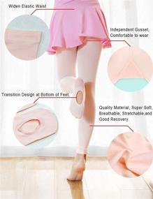 img 3 attached to 🩰 Ultra Soft Transition Tights for Dancing - Daydance Girl's Ballet Tights, 60D