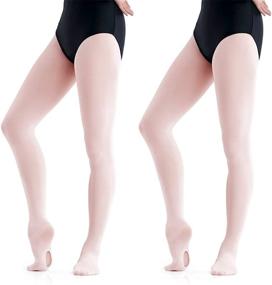 img 4 attached to 🩰 Ultra Soft Transition Tights for Dancing - Daydance Girl's Ballet Tights, 60D