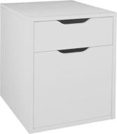 niche mōd freestanding box-file pedestal: easy no-tools assembly | 15"w x 19"d | white wood grain логотип