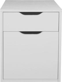 img 3 attached to Niche Mōd Freestanding Box-File Pedestal: Easy No-Tools Assembly | 15"W x 19"D | White Wood Grain