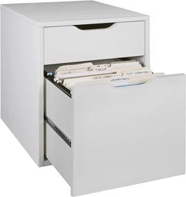 img 1 attached to Niche Mōd Freestanding Box-File Pedestal: Easy No-Tools Assembly | 15"W x 19"D | White Wood Grain