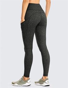 img 3 attached to CRZ YOGA Brushed Light Fleece Leggings 28 Sports & Fitness for Running