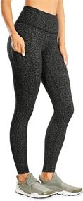 img 4 attached to CRZ YOGA Brushed Light Fleece Leggings 28 Sports & Fitness for Running