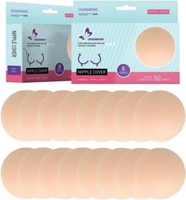 img 4 attached to 👙 Ultimate Coverage: 8 Pairs of Reusable Invisible Silicone Nipple Covers for Women