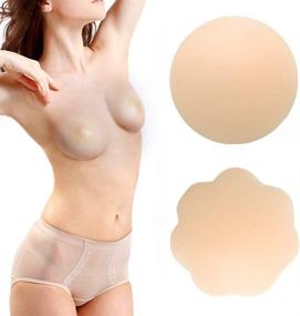 img 3 attached to 👙 Ultimate Coverage: 8 Pairs of Reusable Invisible Silicone Nipple Covers for Women