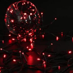 img 2 attached to 🎄 Solar Christmas Lights 72ft 200 LED 8 Modes - Waterproof Solar String Lights for Garden, Patio, Fence, Balcony, Outdoors (Red)