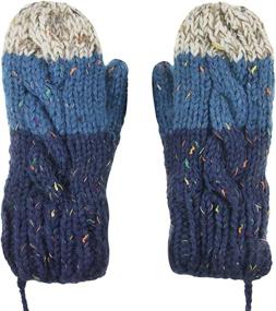 img 4 attached to 🧤 Ylucky Winter Knit Mitten Gloves: Thermal Fleece Lined Hand Warmers for Women and Men during Cold Weather