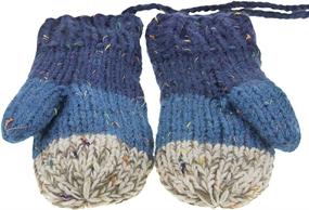 img 2 attached to 🧤 Ylucky Winter Knit Mitten Gloves: Thermal Fleece Lined Hand Warmers for Women and Men during Cold Weather