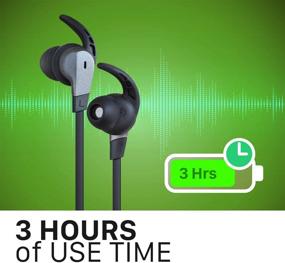 img 1 attached to FosPower Bluetooth Headphones: Water Resistant Noise Cancelling Sports Earphones with Bluetooth 5.0, Mic, Volume Control - Ideal for Gym, Running, Exercise, Hiking & Outdoor Activities