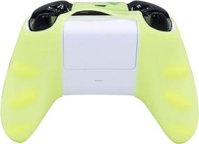 img 2 attached to RALAN Xbox One S/X Controller Silicone Skin Cover Protector - Black with 8 Pro Thumb Grips & 2 Cat + Skull Cap Grip Covers (D Yellow)