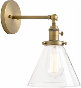 img 4 attached to 🕯️ Antique Permo Single Sconce, 1-Light Wall Sconce Wall Lamp with clear glass funnel flared shade