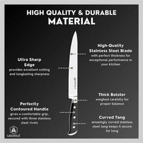 img 1 attached to 🔪 Precision-Crafted Laguiole Stainless Steel Professional Slicing Knife 12" - Optimal Performance and Durability