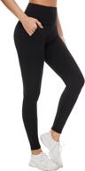 👖 ultimate women's leggings: buttery soft yoga pants with pockets - high waist, tummy control, non see through workout tights logo