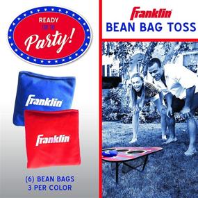 img 2 attached to 🎯 Ultimate Backyard Fun with Franklin Sports Bean Bag Toss Yard Game – 3 Hole Cornhole Board Set – Red, White, and Blue – Includes 6 Bean Bags!