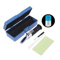 anpro brix refractometer for homebrew - dual scale specific gravity 1.000-1.120 with automatic temperature compensation 0-32% - replacing homebrew hydrometer, m logo