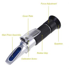 img 2 attached to Anpro Brix Refractometer for Homebrew - Dual Scale Specific Gravity 1.000-1.120 with Automatic Temperature Compensation 0-32% - Replacing Homebrew Hydrometer, M