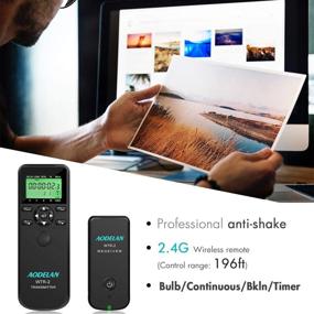 img 2 attached to 📸 AODELAN WTR2 Camera Wireless Shutter Release Timer Remote Control for Sony a6400 a7III, a9, a77, a99, A7, A7 II, A7R IV, A7R II,A7RIII, a77II, a6500, a6300, a6000; Enhanced RM-L1AM and RM-SPR1 Replacement