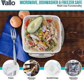 img 2 attached to 🍱 Vallo Plastic Food Containers with Lids: Safe for Dishwasher, Microwave, and Freezer - BPA Free, 24 pc Meal Prep & Freezer Set