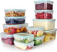 🍱 vallo plastic food containers with lids: safe for dishwasher, microwave, and freezer - bpa free, 24 pc meal prep & freezer set logo