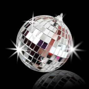 img 3 attached to 🎉 ArtCreativity 4 Inch Mirror Disco Ball - Silver Hanging String for Parties, Birthdays, and Weddings - 90’s Disco Party Decorations and Supplies, Ceiling Décor Disco Accessories